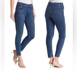 MOTHER the looker ankle river rule Denim Jeans with Brown Label